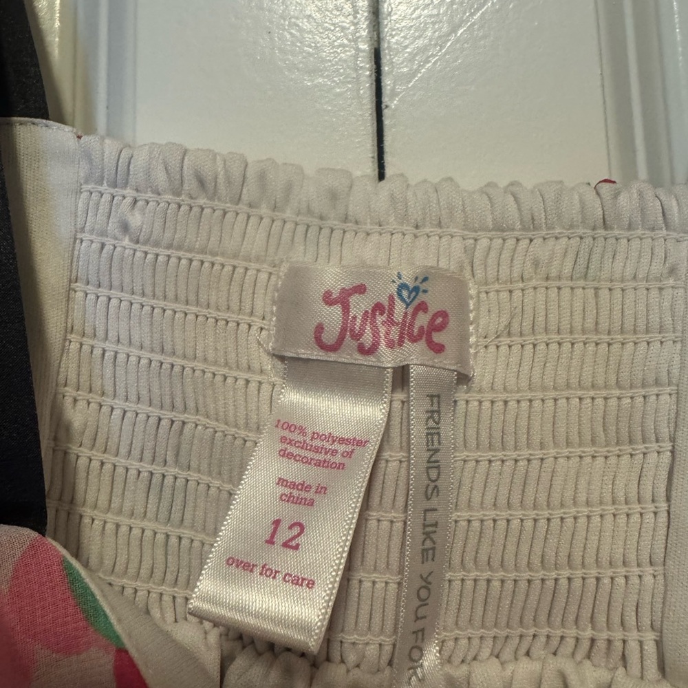 Justice Floral Kids Dress - Pink and Black Easter Dress, Spring Dress - Picture 3 of 3